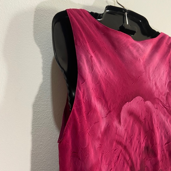 Mlle Gabriel Burgundy Color Sleeveless Dress 10 - Picture 6 of 7